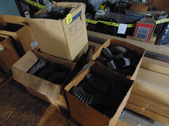 Top Right Corner Shelf Lot of Gray Gutter Elbows