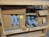 Bottom Left Shelf Lot of Grey Gutter Elbows
