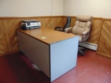 2 Office Chairs on Wheels-Desk-HP Copier