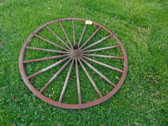 Wood spoke wagon wheel