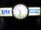 Lite Beer Light Up Sign w/Clock