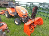 Kubota GR2100 Lawn Tractor w/46inch Snowblower & 54inch Deck