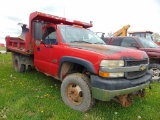 2001 Chevrolet 3500 Truck w/8 1/2ft Metal Dump & Snowplow