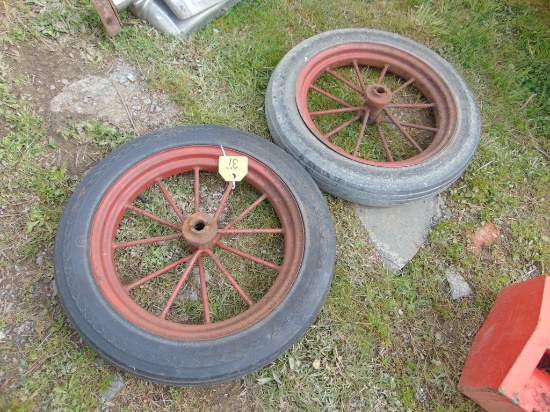 2 Tires 4.00-18 & Spoked Rims