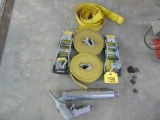 Lot of Ratchet Straps & Air Grease Gun