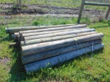 Lot of Round Fence Posts