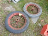 2 Tires 4.00-18 & Spoked Rims