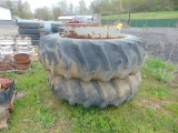 2 Tires 20.8-38 w/18inch Rim Snap On Duals