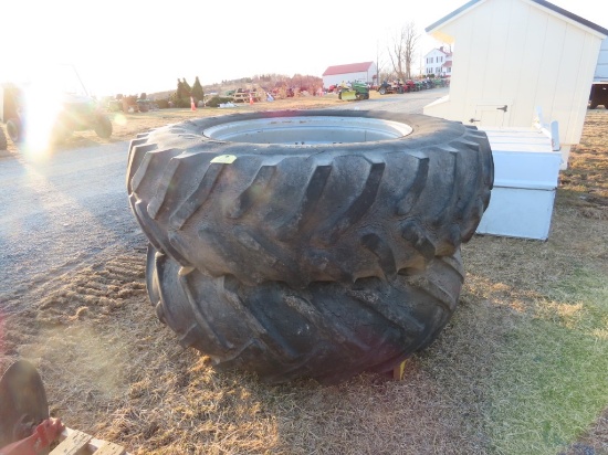 Pair of 18.4R-38 Tire and Rims