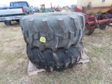 Pair of 17.5L-24 Tires and Rims