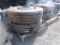 (2) 305/70R22.5 Tires and Steel Rims