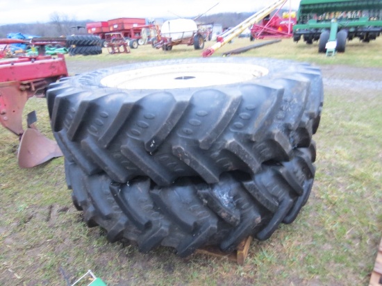 Pair of 380/85R-38 Tires and Rims