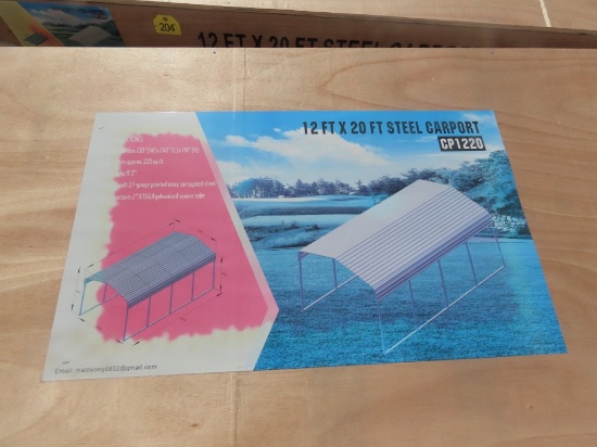 NIB 12' x 20' Steel Carport