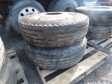 (2) 305/70R22.5 Tires and Steel Rims