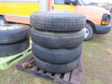 (4) 22.5 Tires and Rims