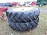 Pair of 380/85R-38 Tires and Rims