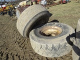 (2) 385/65R22.5 Tires and Rims