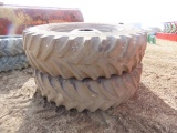(2) 18.4-46 Tire and Bolt on Dual Rims
