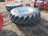 (2) 18.4-30 Tire and Bolt On Dual Rim