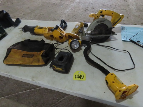 Lot of Dewalt Battery Tools