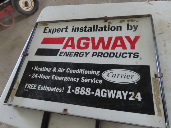 "Agway" 18" x 24" Double Sided Sign w/Holder