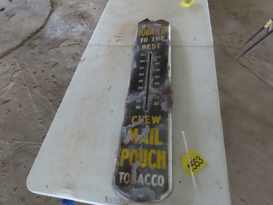 8" x 39" Chew Mail Pouch Tobacco Thermometer