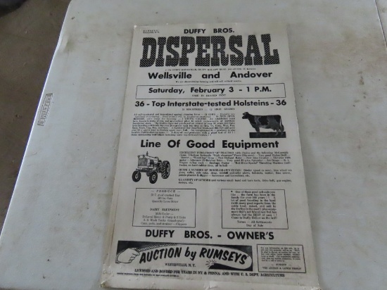Duffy Bros Dispersal Sale Bill