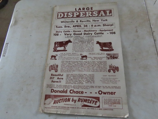 Donald Chace Dispersal Sale Bill