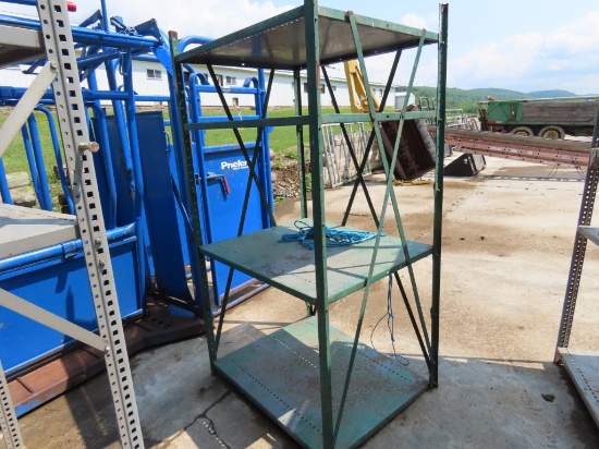 (3) Metal Shelf Units