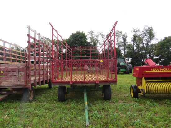 8' x 18' Metal Thrower Rack Hay Wagon