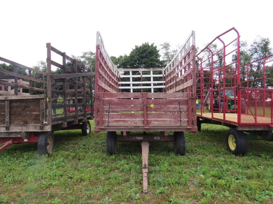 8' x 16' Wooden Hay Rack Wagon