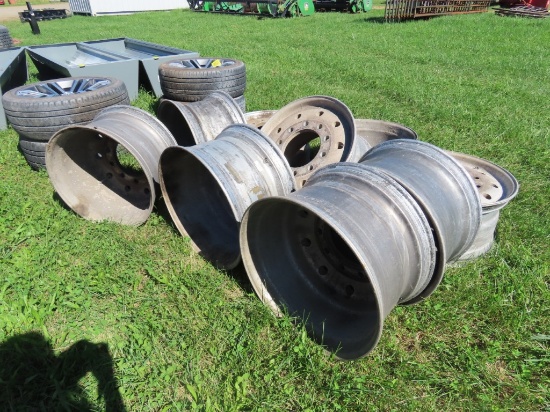 (9) 22.5 Alum 10hole Rims