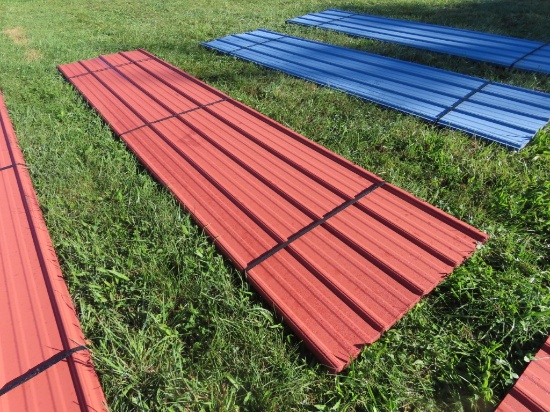 Lot of 14' Red Metal Roofing