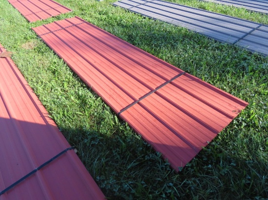 Lot of 12' Red Metal Roofing