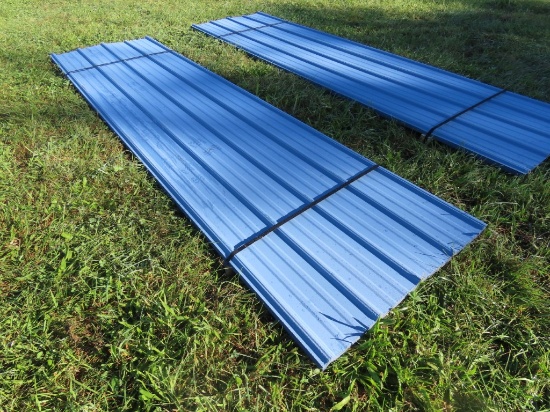 Lot of 12' Blue Metal Roofing