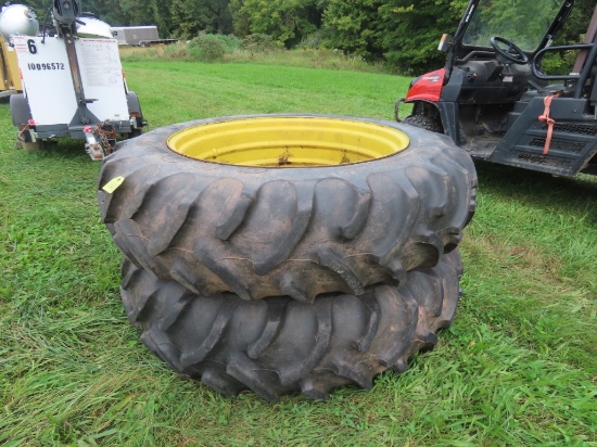 Pair of 15.5-38 Tires and Spin Out Rims