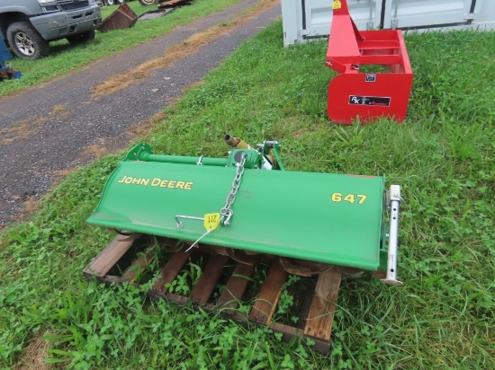 JD 647 3pt 4' Rototiller