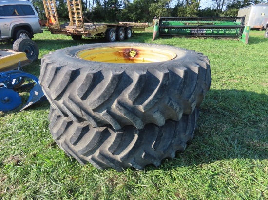 (2) 18.4-38 Tires and Spin Out Rims