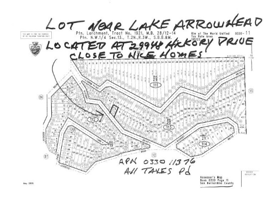 Vacant Parcel near Lake Arrowhead,