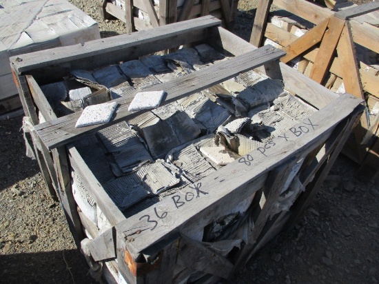 Pallet of 4" x 6" Diamond-Shaped Tiles.