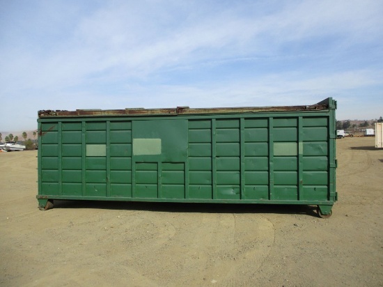 8' x 22' x 7' Enclosed Roll Off Bin,