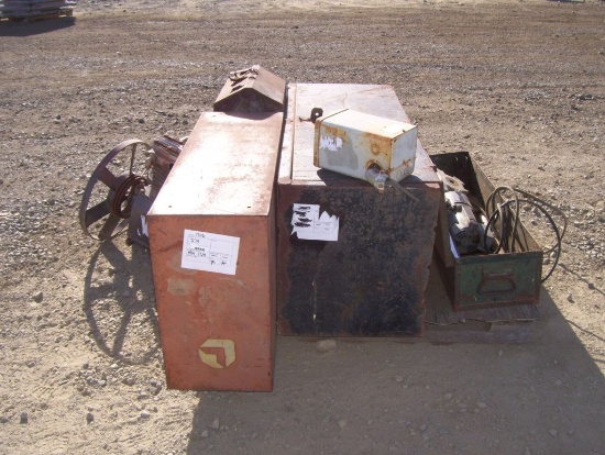 Pallet of Misc Items, Including Tool Boxes,