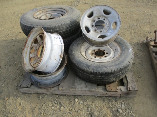Pallet of Misc Rims and Tires.