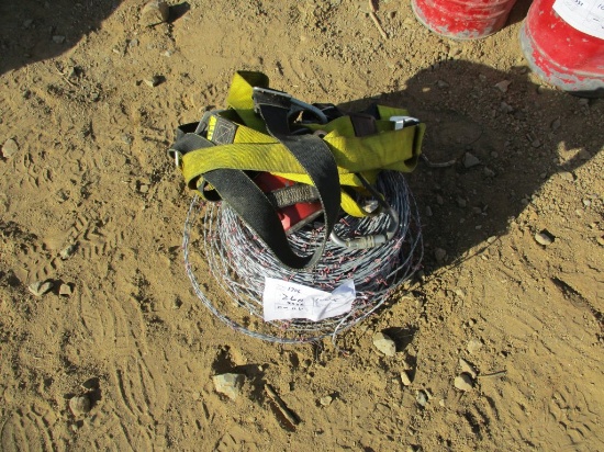 Safety Harness, and Roll of Barb Wire.