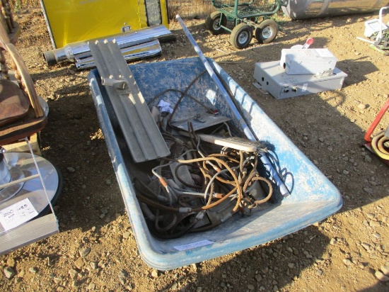 Concrete Mixing Tub, and Misc Concrete Tools,