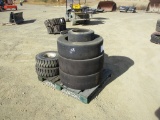 (9) Misc Forklift Tires.