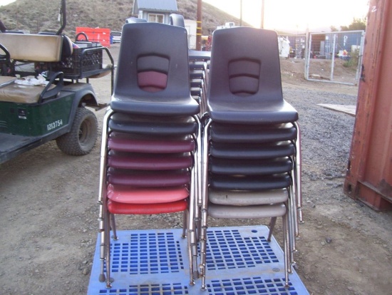 Lot of (14) Stackable Chairs.