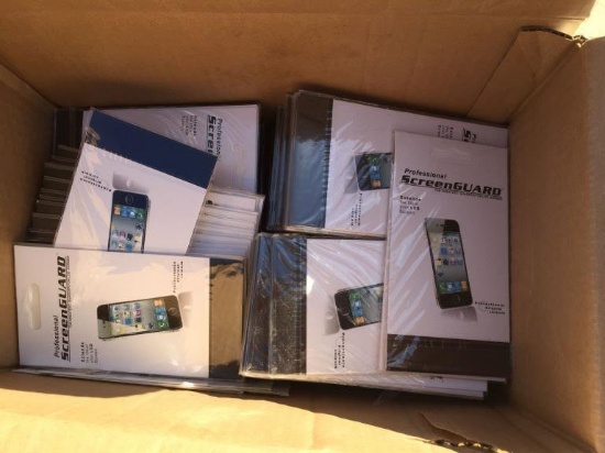 Box of Cell Phone Screen Protectors.