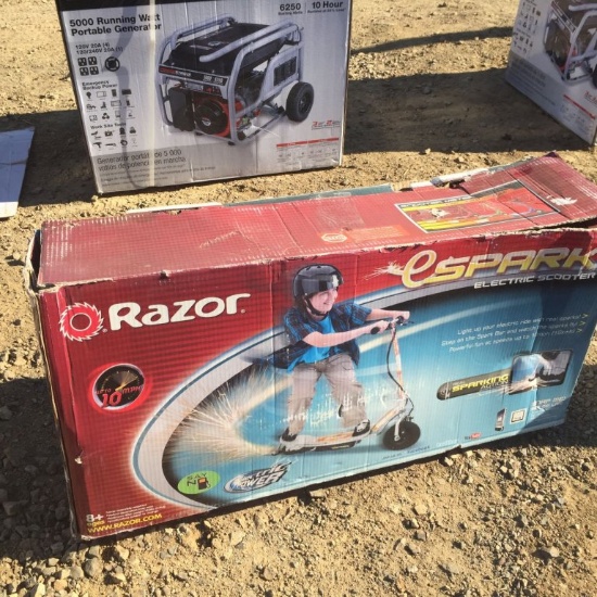 Razor E Spark Electric Scooter.