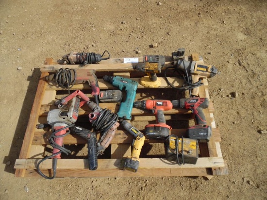 Pallet of Misc Power Tools, Including DeWalt,